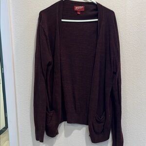 American Eagle Outfitters Women's Dark Brown Cardigan